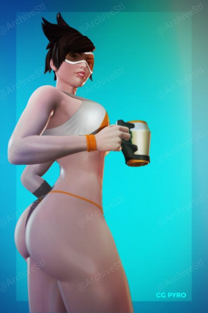 守望先锋（Overwatch）猎空 Tracer  泳装 3D打印图纸